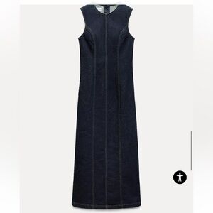 Zara Z1975 Denim Midi Dress - NEW WITH TAGS